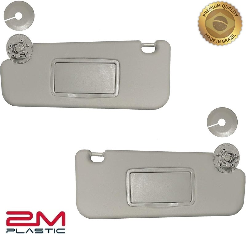 2M PLASTIC Sun Visor Fits for Chevy Cruze 2011-2016 Pair Set Left+Right Gray Titanium Three Screws 2MPLASTIC (Gray) - Image 4